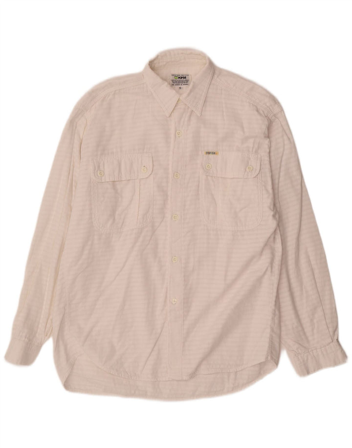 Camicia da uomo POP 84 piccola in cotone a righe bianche