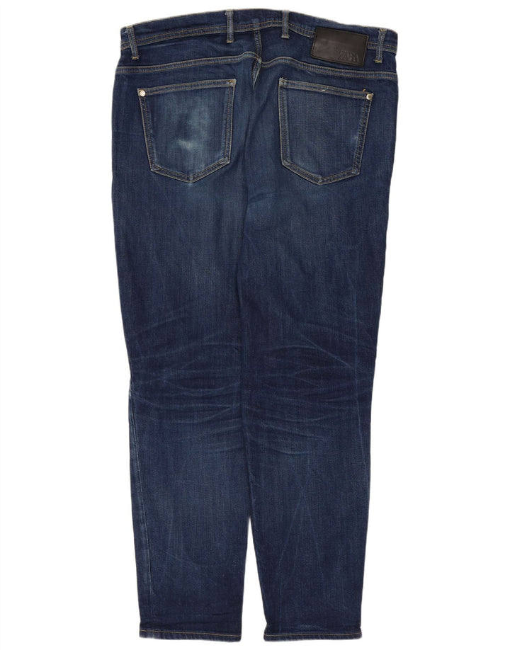 Jeans affusolati da uomo Zara EU 46 XL W36 L29 Blu