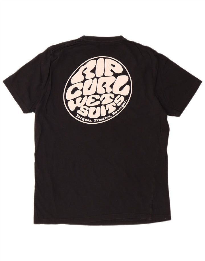 T-shirt grafica da uomo con vestibilità standard Rip Curl, colore nero medio