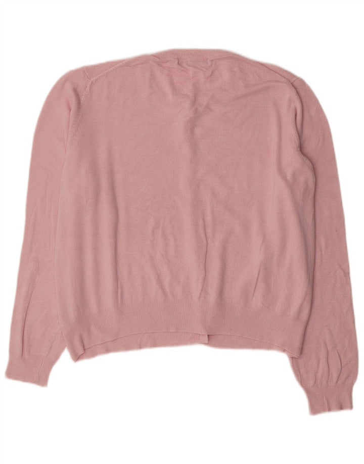 Maglione cardigan da donna Marks & Spencer UK 20 2XL Viscosa rosa