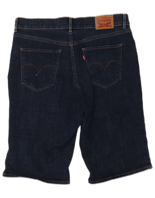Pantaloncini di jeans Bermuda da donna Levi's W29 in cotone blu medio