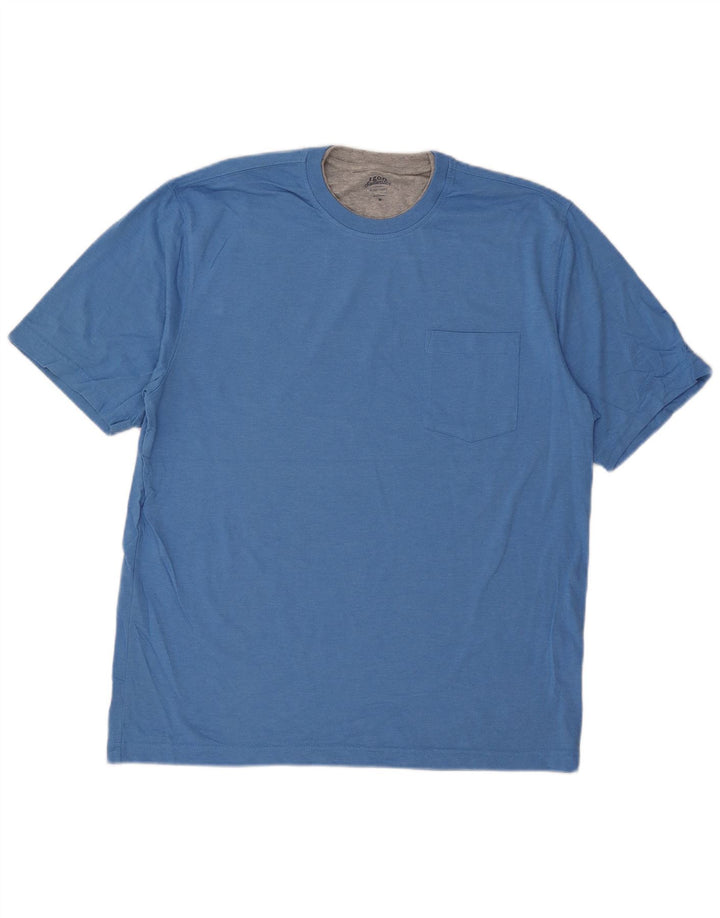 T-shirt da uomo Izod Salt Water Top in cotone blu medio