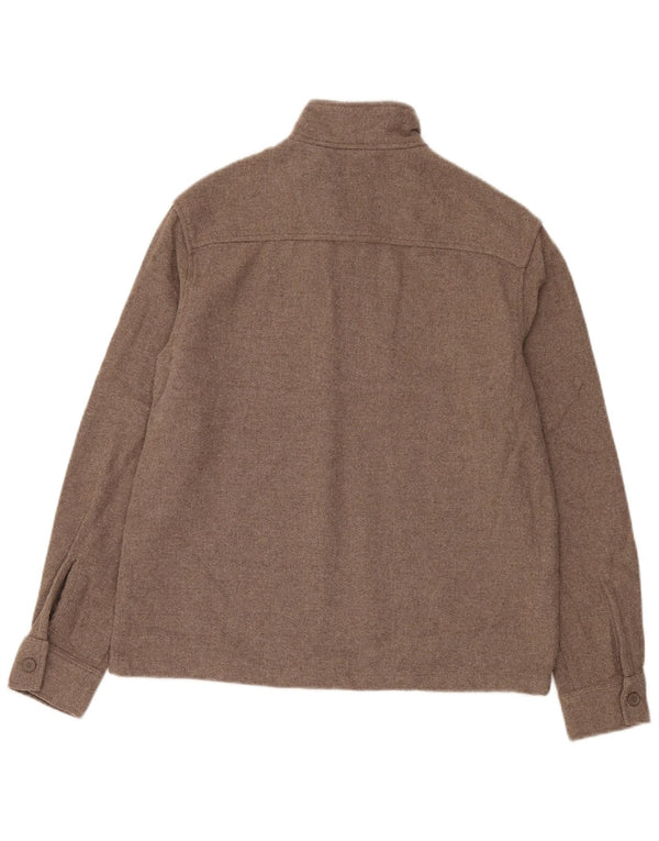 Maglione Zara da uomo con zip e collo piccolo in acrilico beige
