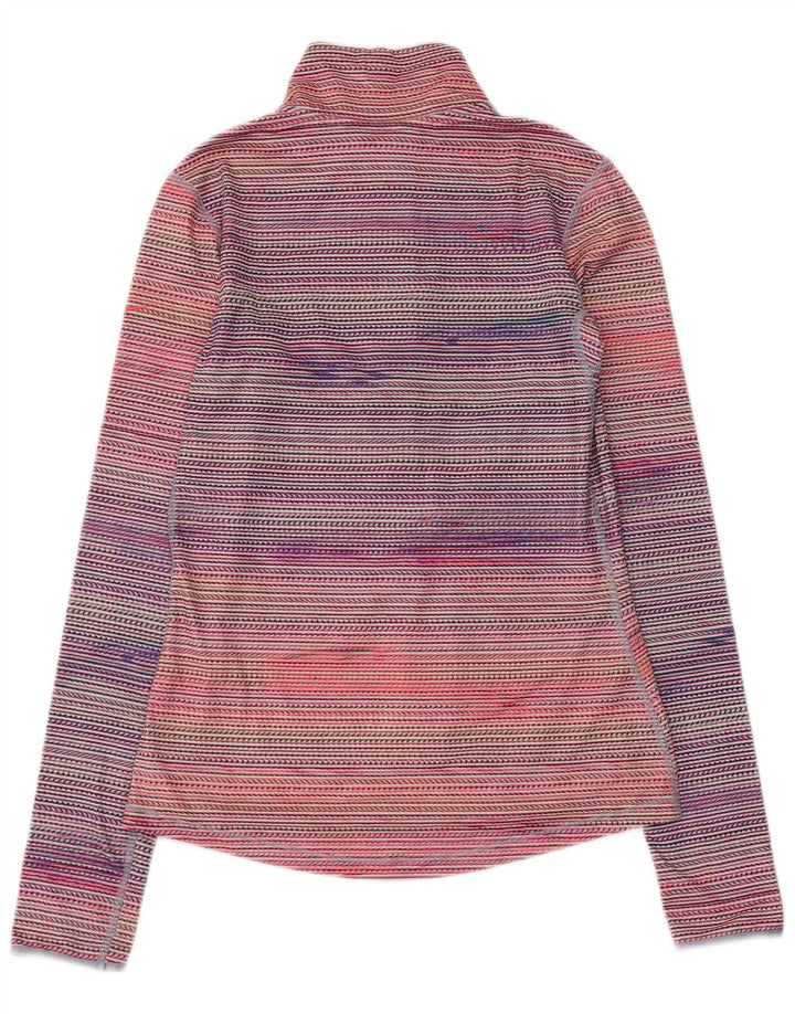 NIKE Womens Pullover Tracksuit Top UK 12 Medium Multicoloured Striped