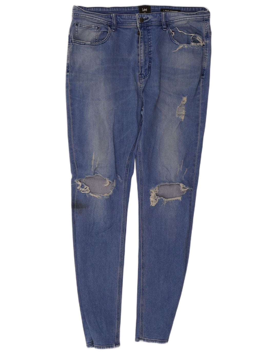 Jeans skinny effetto invecchiato Lee da donna W36 L30 cotone blu