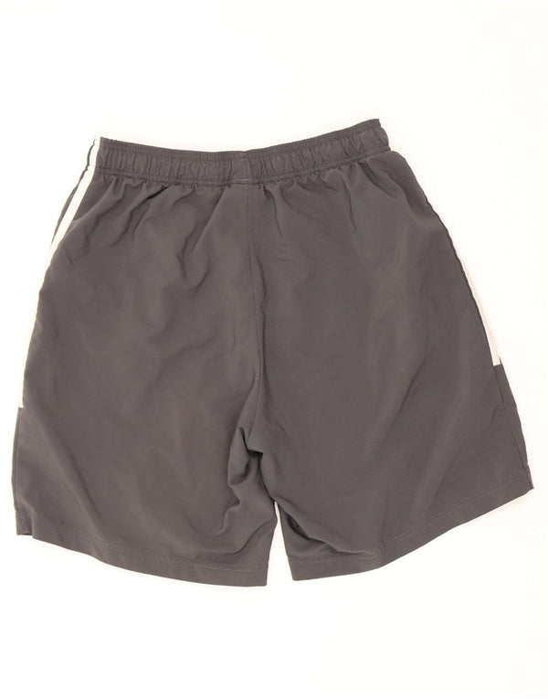 Pantaloncini sportivi Adidas da uomo in poliestere grigio medio