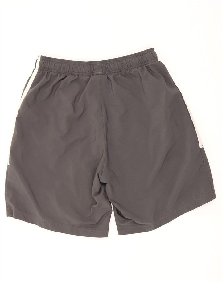 Pantaloncini sportivi Adidas da uomo in poliestere grigio medio