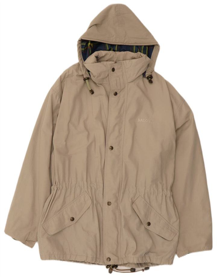 Giacca antipioggia con cappuccio da uomo Bailo UK 38 Cotone beige medio