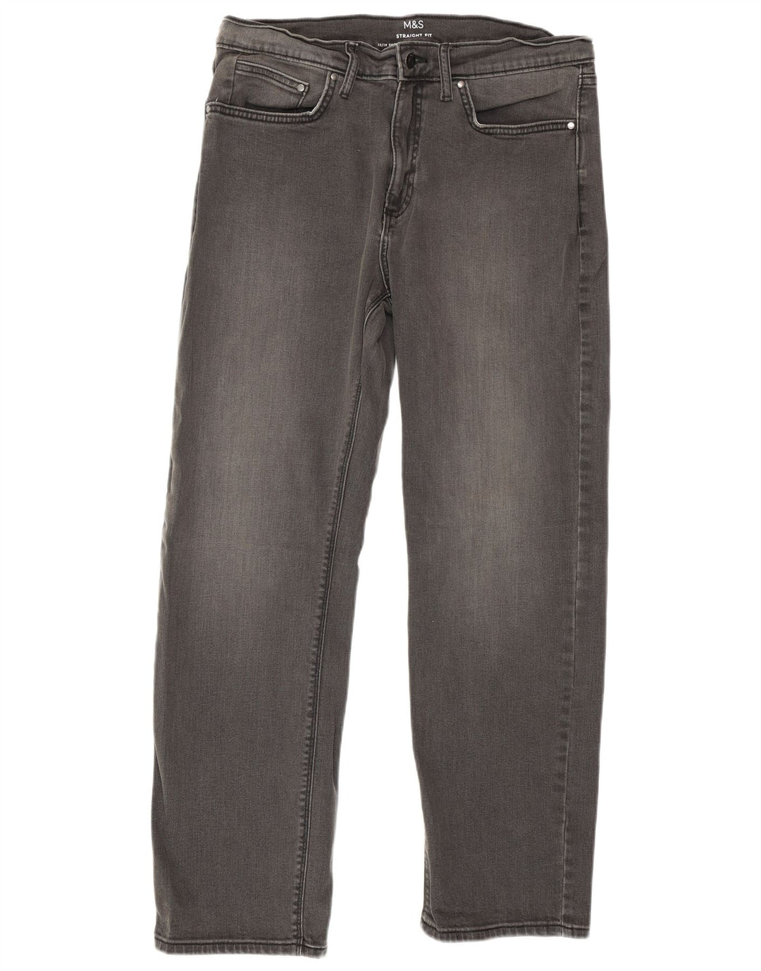 Jeans dritti da uomo Marks & Spencer W32 L29 cotone grigio