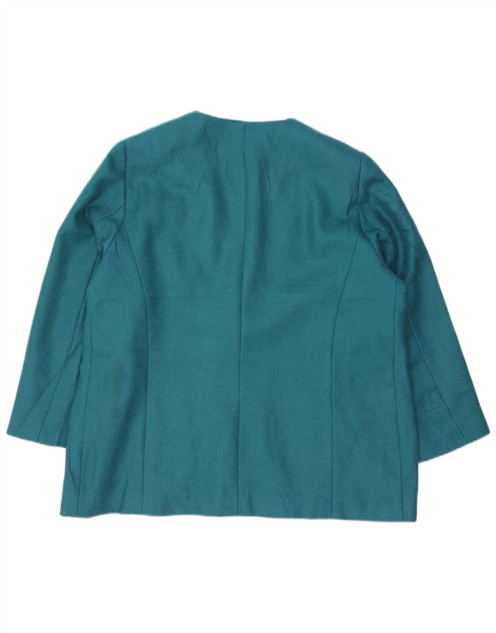 Luisa Spagnoli Giacca Blazer da Donna a 1 Bottone UK 20 2XL Lana Blu