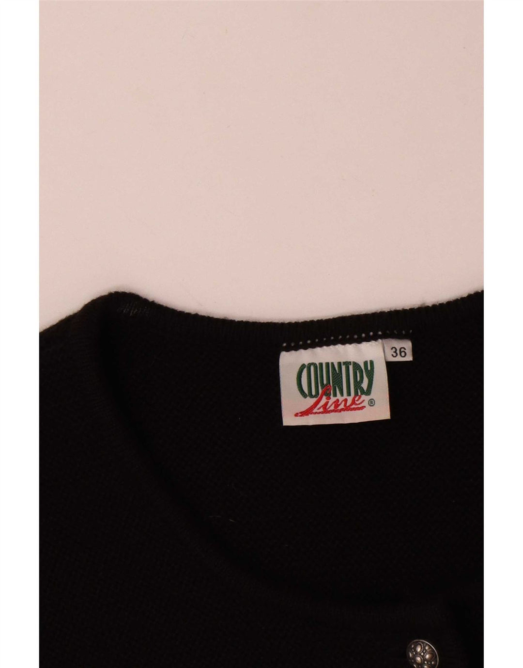 Maglione cardigan da donna Country Line EU 36 piccolo nero poliacrilico