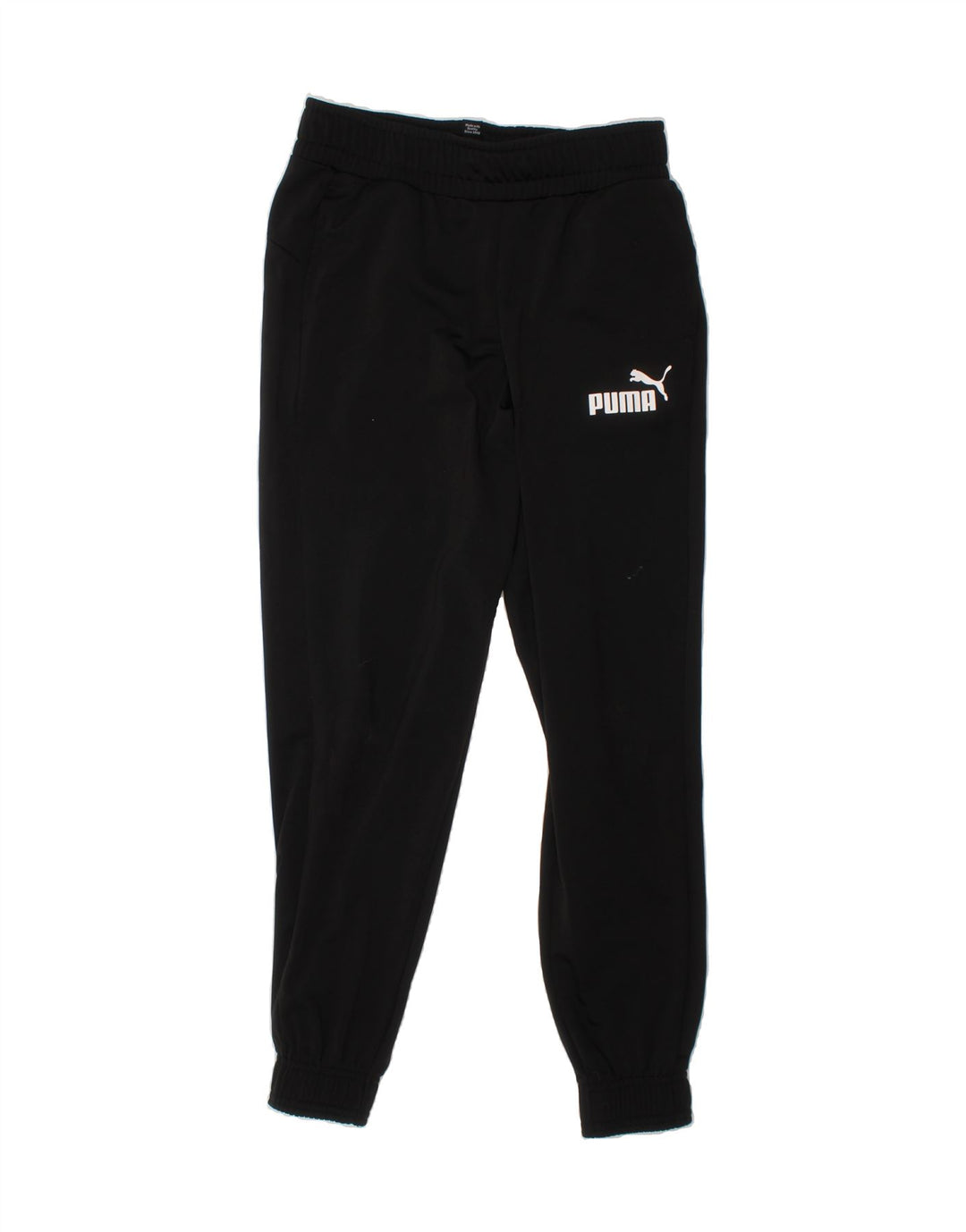 PUMA Boys Tracksuit Trousers Joggers 9-10 Years  Black Polyester Vintage Puma and Second-Hand Puma from Messina Hembry 