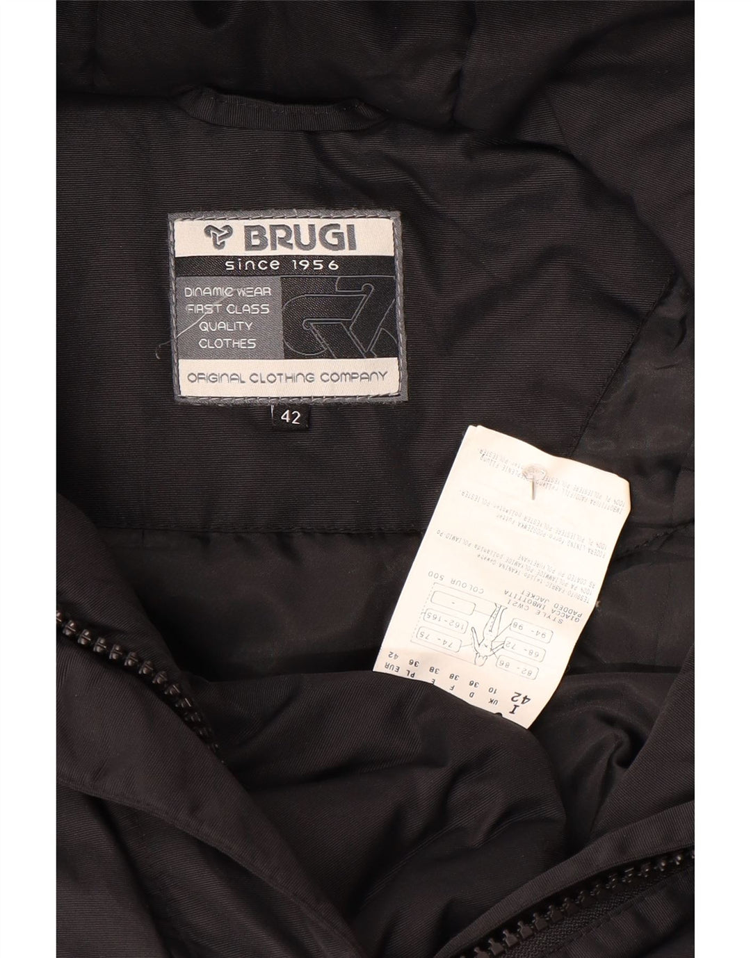 Giacca imbottita oversize con cappuccio da donna Brugi UK 10 piccola in poliestere nero