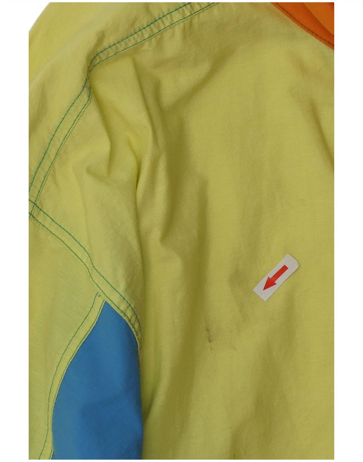 Giacca utilitaria vintage da uomo UK 40 grande blocco di colori multicolore