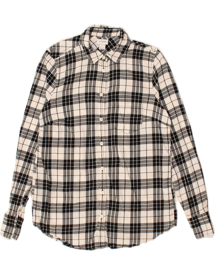 J. CREW Womens Shirt UK 6 XS White Check Cotton Vintage J. Crew and Second-Hand J. Crew from Messina Hembry 