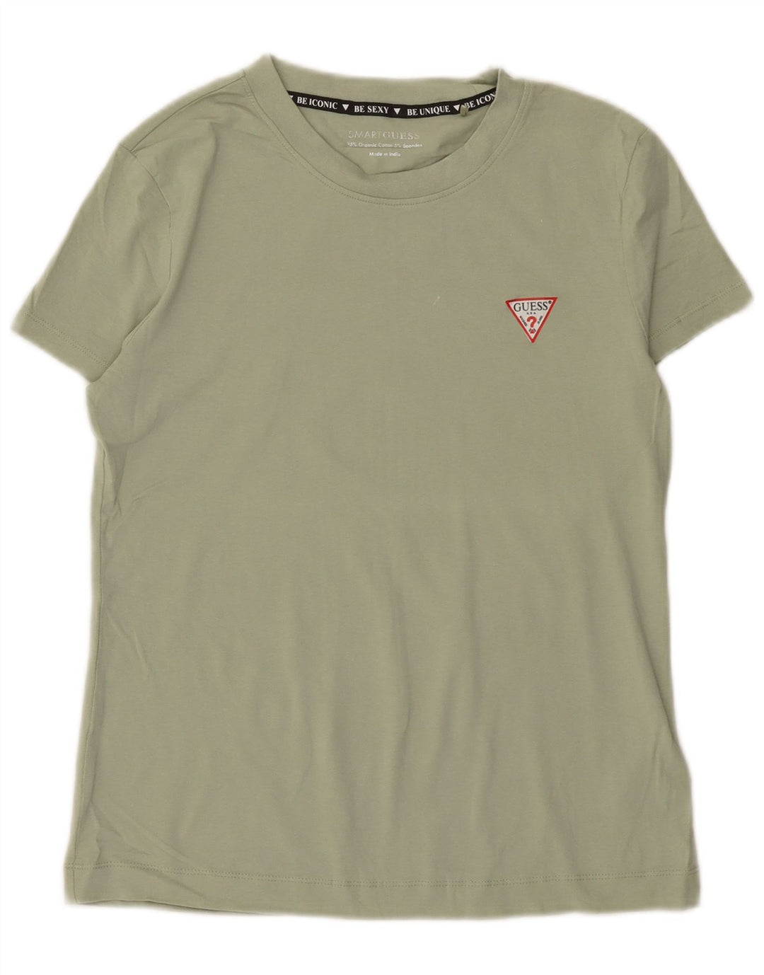 T-shirt da donna Guess Top UK 12 cotone verde medio