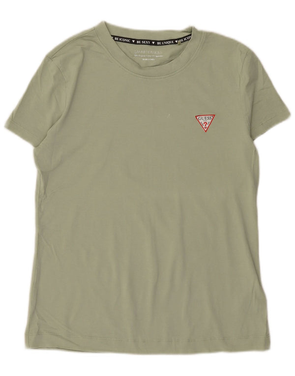 T-shirt da donna Guess Top UK 12 cotone verde medio