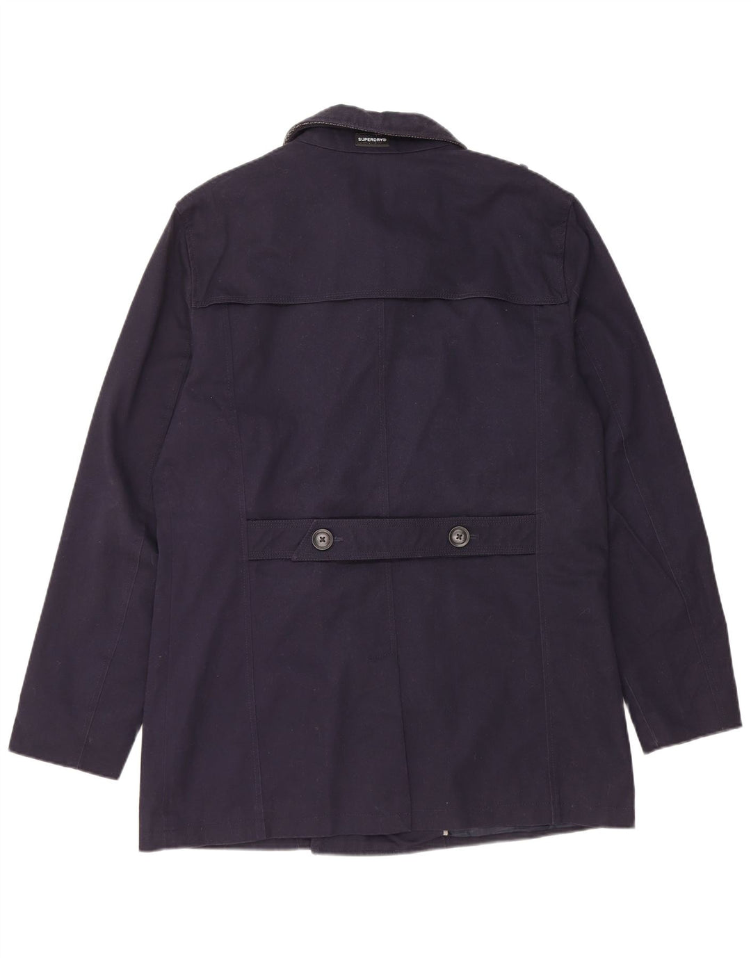 Cappotto da marinaio da uomo SUPERDRY UK 42 XL Cotone blu navy