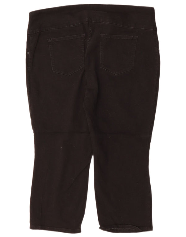 Pantaloni Capri scolpiti da donna a vita media LEE US 20 3XL W40 L22 Neri