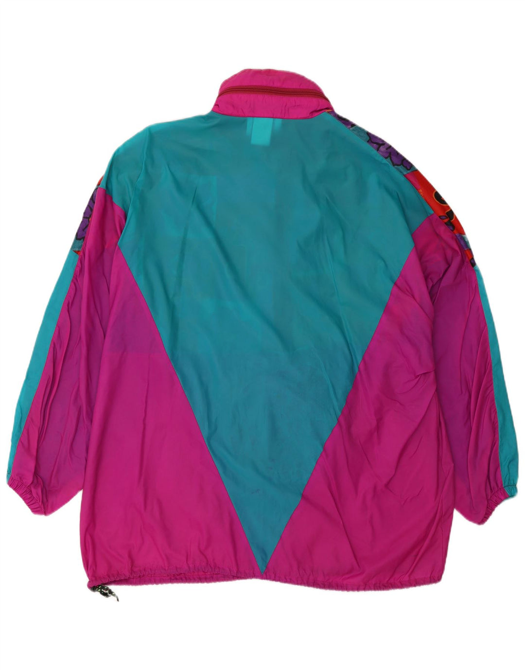 ETIREL Impermeabile oversize con cappuccio da donna UK 14 Rosa medio floreale anni '80
