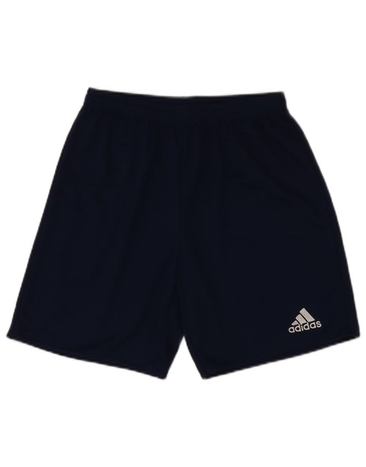 Pantaloncini sportivi ADIDAS da ragazzo Climalite 15-16 anni in poliestere blu navy