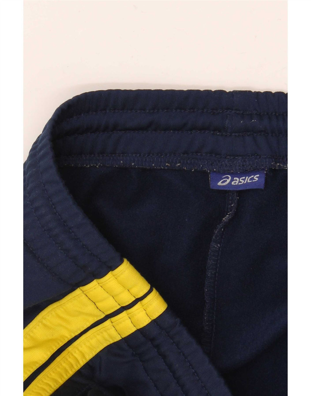 Pantaloni da tuta da uomo Asics Small in poliestere color block blu navy