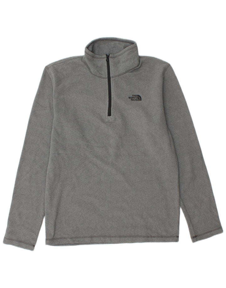 THE NORTH FACE Maglione in pile da uomo con collo e zip piccolo poliestere grigio