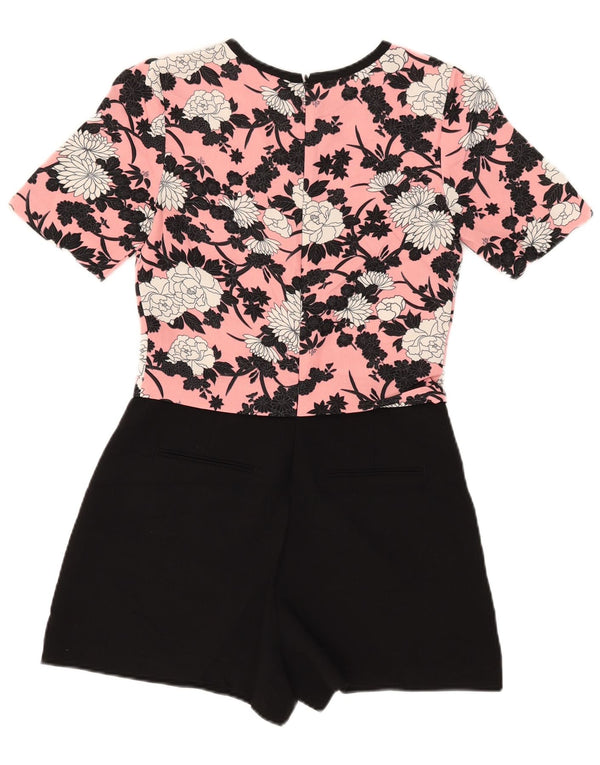 Tutina corta da donna a maniche corte Oasis UK 8 Small Pink Floral