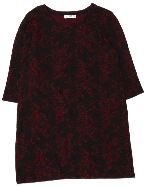 Abito a trapezio Indigo da donna Marks & Spencer UK 16 Large Black Paisley