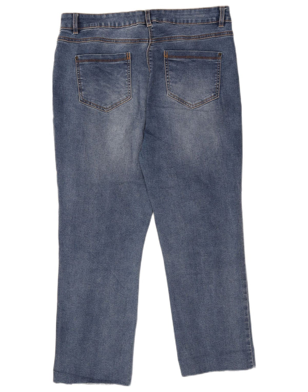 Jeans corti da donna M&Co UK 14 Large W34 L25 Cotone blu