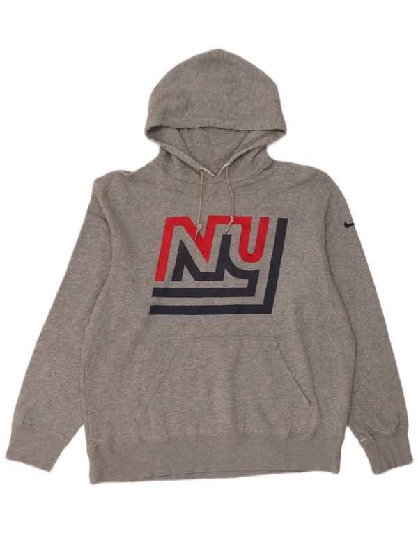 Felpa con cappuccio grafica da uomo NFL New York Giants, XL, cotone grigio