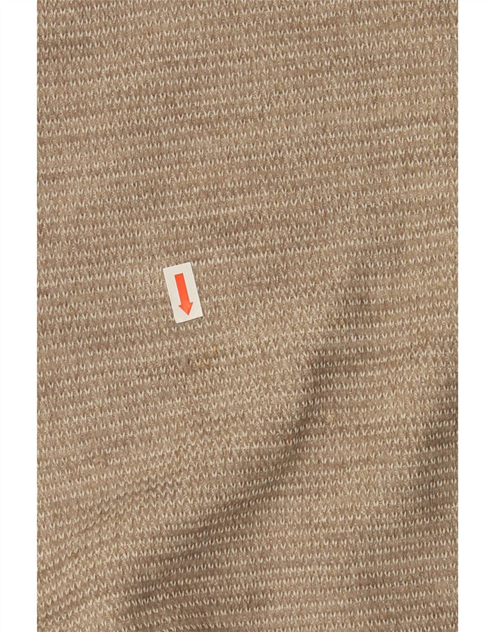Maglione da uomo con scollo a V Marks & Spencer piccolo acrilico color block beige