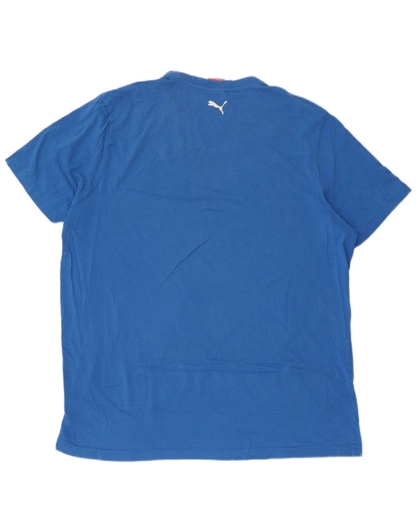 T-shirt grafica da uomo PUMA Top 2XL in cotone blu