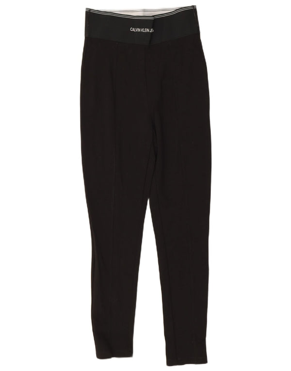 Leggings grafici da donna Calvin Klein UK 8 Small viscosa nera