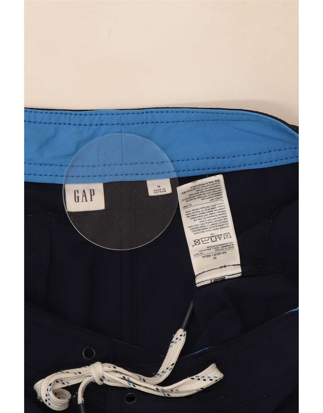 Pantaloncini da bagno da uomo Gap medi in nylon blu navy