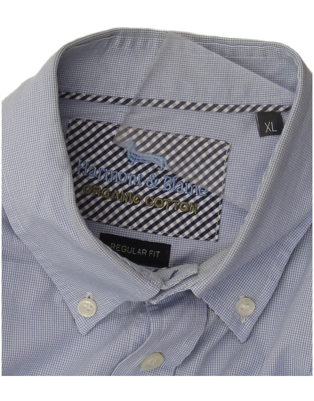 Camicia da uomo Harmont & Blaine vestibilità regolare XL blu a quadri