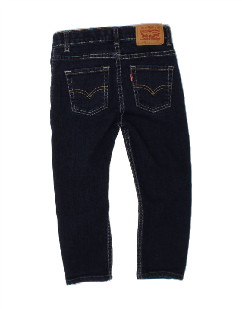 LEVI'S Boys 510 Skinny Jeans 5-6 Years W22 L15 Navy Blue Cotton Vintage Levi's and Second-Hand Levi's from Messina Hembry 