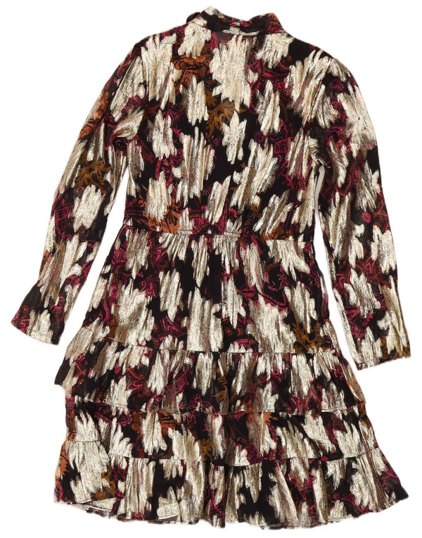 Abito a strati a maniche lunghe da donna Monsoon UK 10 Piccolo bohémien multicolore