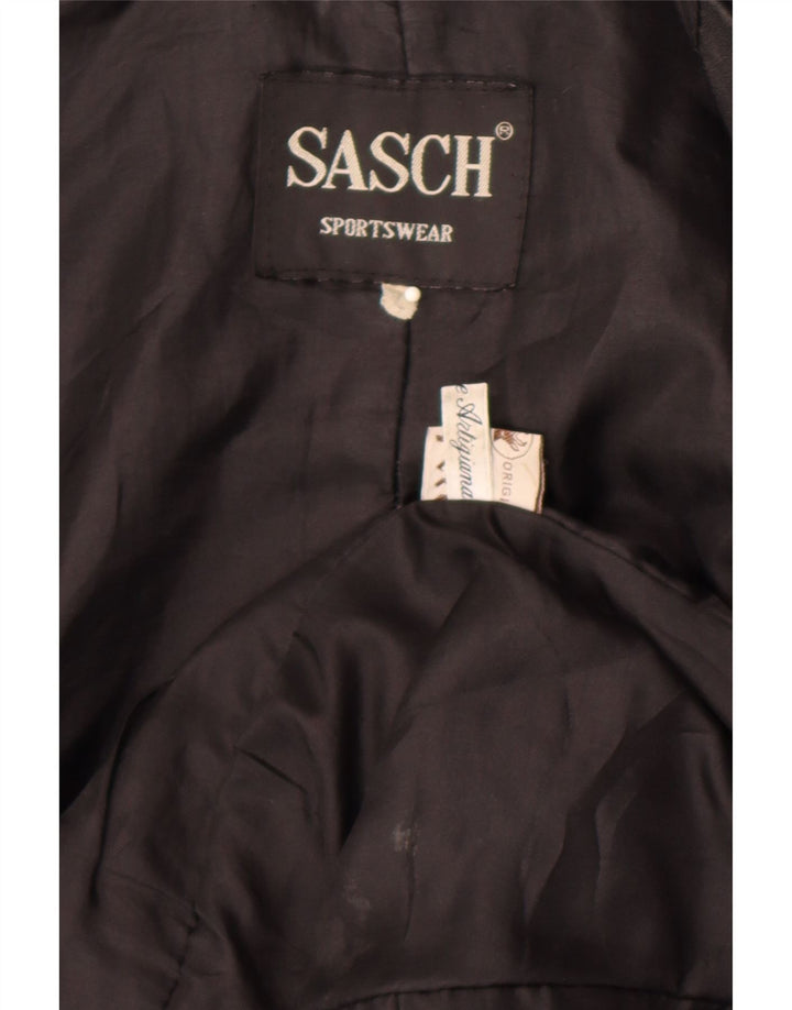 Giacca in pelle da donna Sasch UK 14 grande in pelle nera