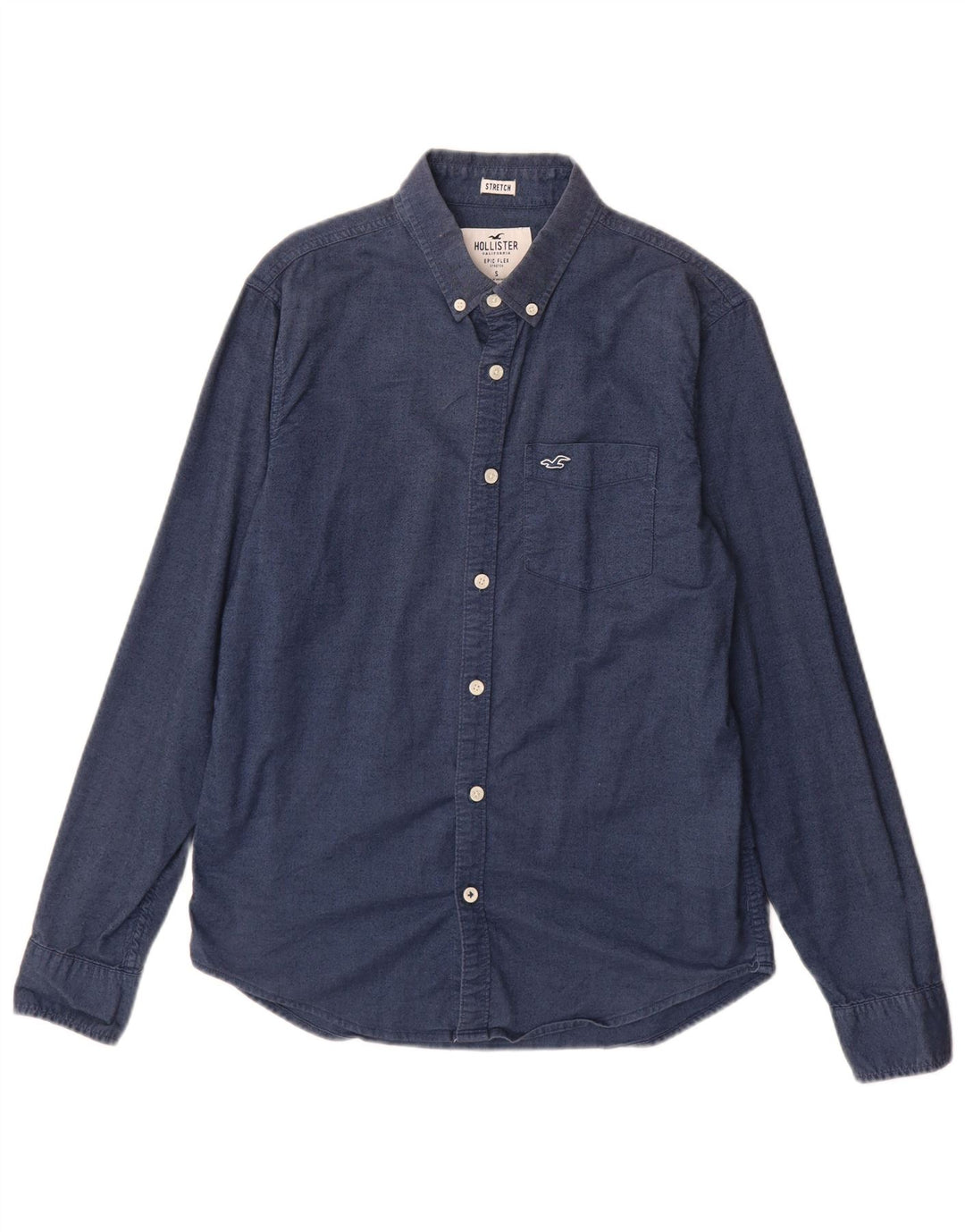 Camicia Hollister da uomo Small in cotone blu navy