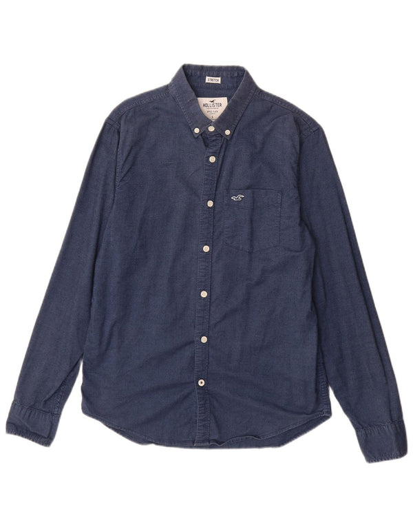 Camicia Hollister da uomo Small in cotone blu navy