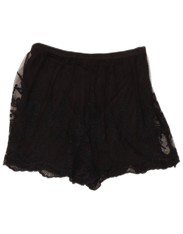 Topshop Pantaloncini casual da donna UK 8 Small W26 Poliestere floreale nero