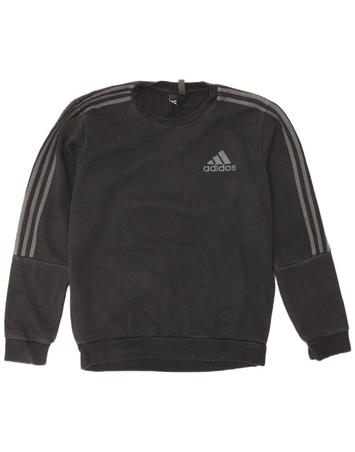 Felpa da uomo ADIDAS maglione medio cotone nero
