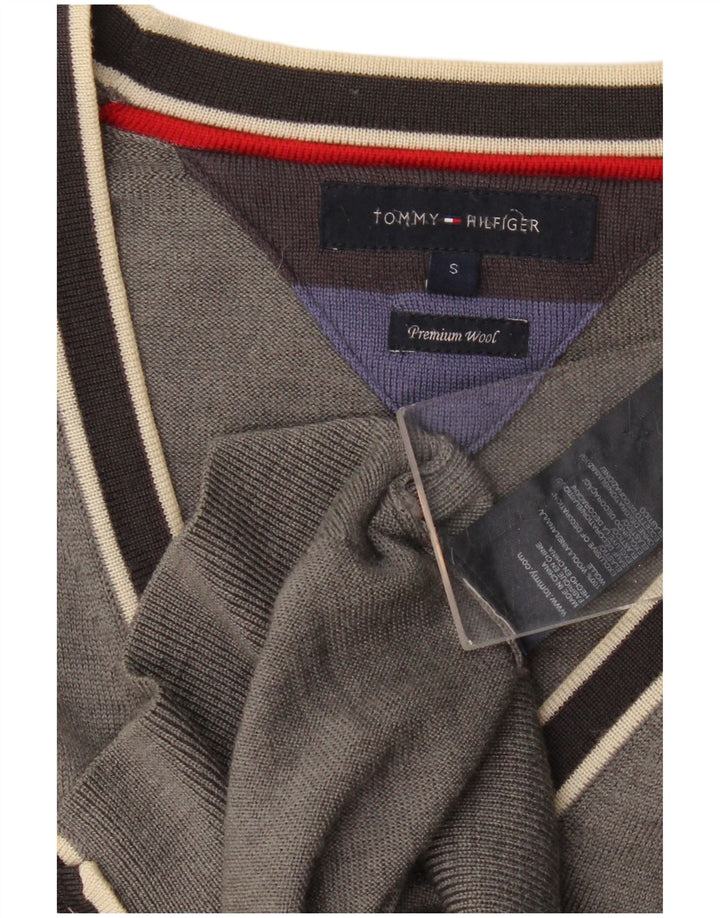 Maglione cardigan da uomo Tommy Hilfiger piccolo in lana grigia