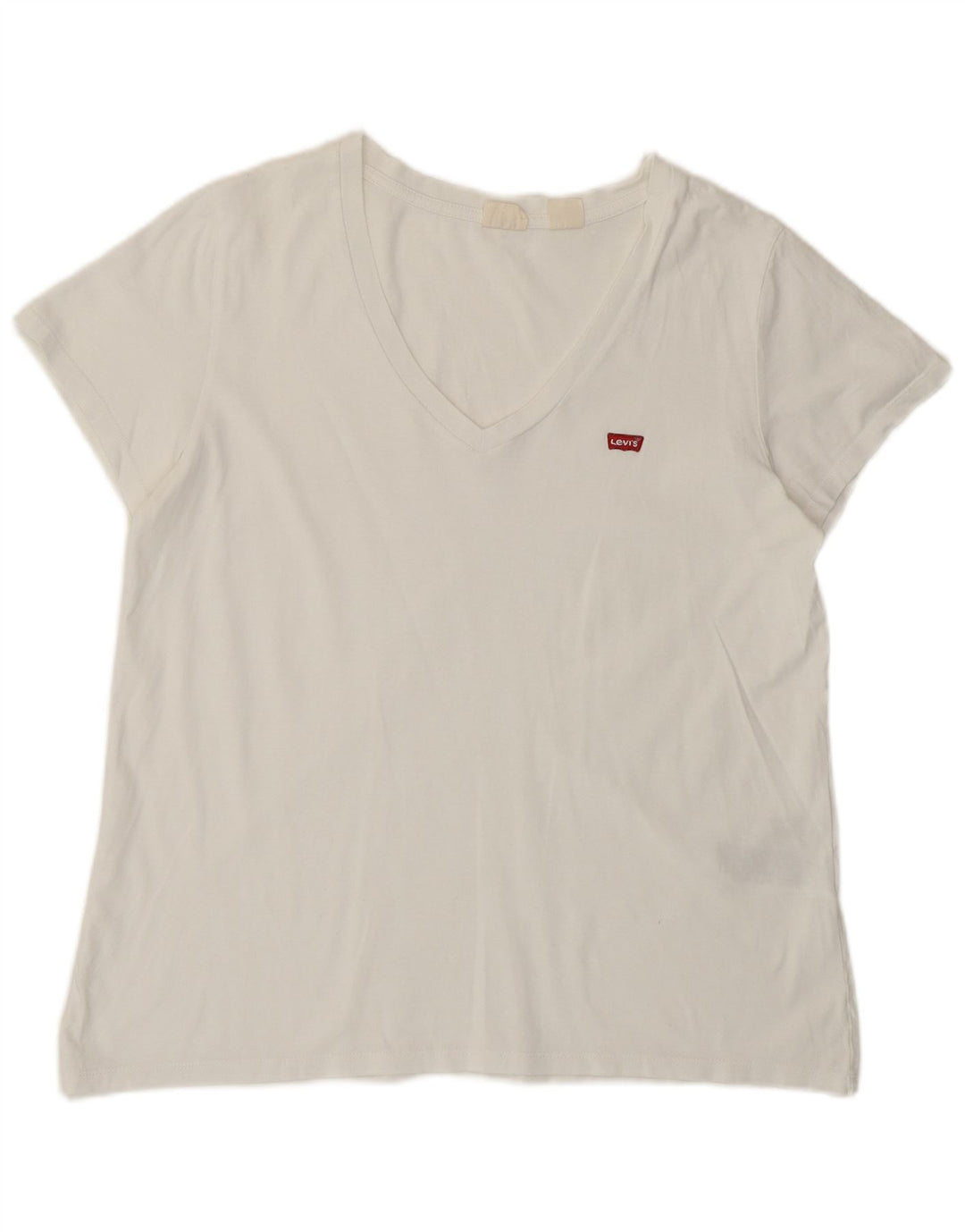 T-shirt da donna Levi's Top UK 14 grande cotone bianco