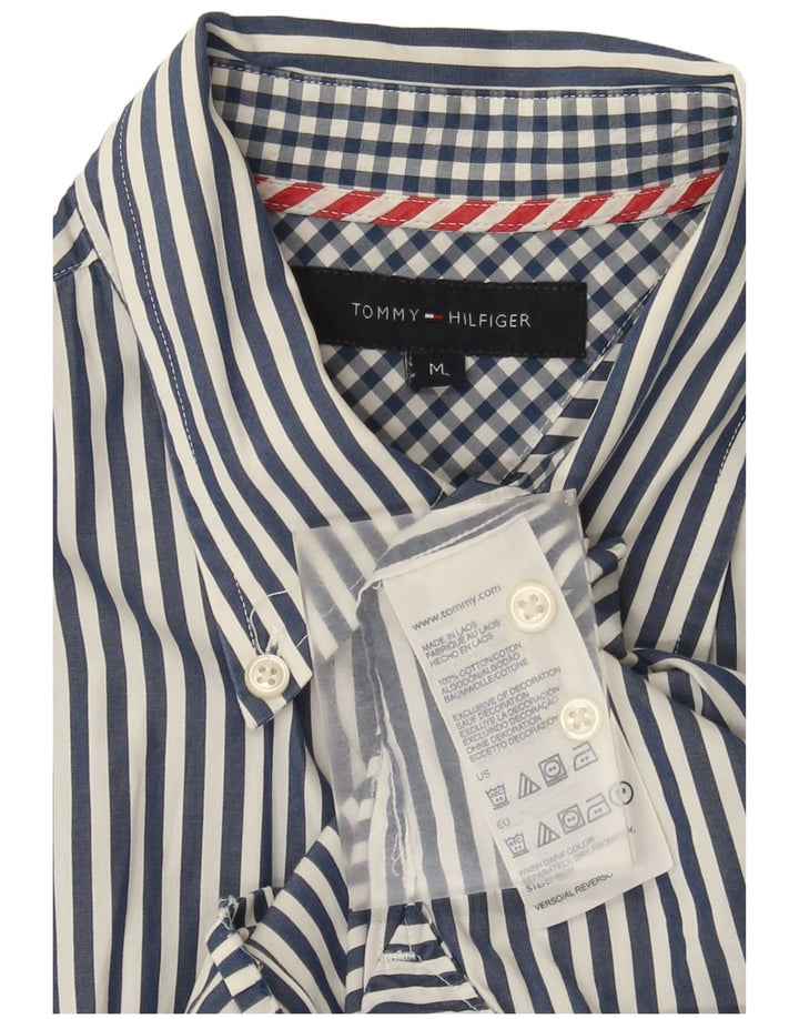 Camicia da uomo Tommy Hilfiger in cotone a righe blu medio