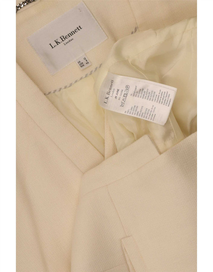 L.K. Giacca blazer da donna con maniche a 3/4 Bennett UK 12 Lino beige medio