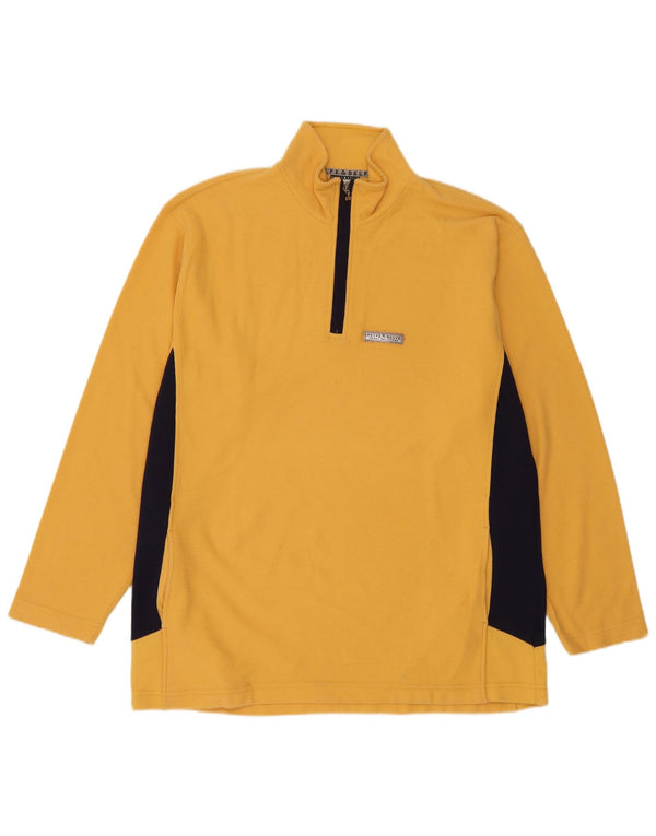 Top da tuta pullover con zip e collo da uomo Belfe 2XL giallo color block