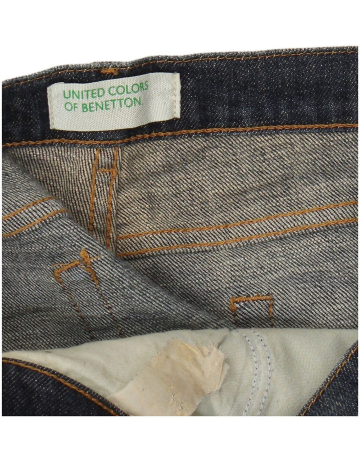 Jeans Cropped Benetton Donna W32 L25 Blu