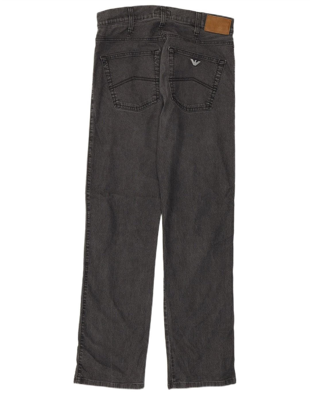Jeans dritti da donna Armani W31 L30 cotone grigio